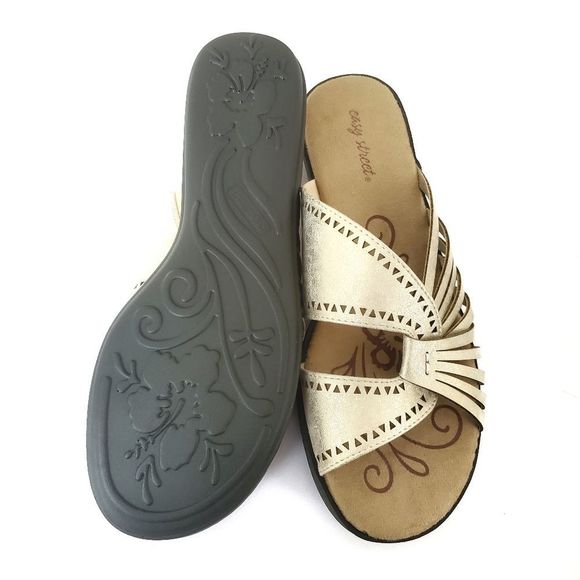 Easy Street Women Comfort Slides Sandals Gold Size 11 - Picture 7 of 10